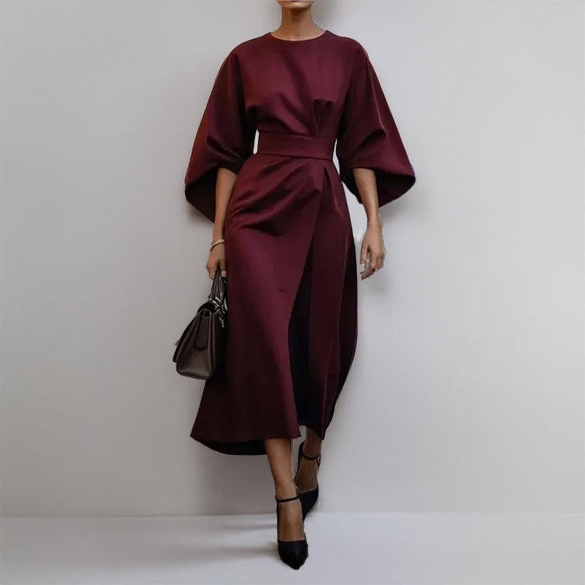 Eldra™ | Robe Maxi avec Manches Chauve-Souris