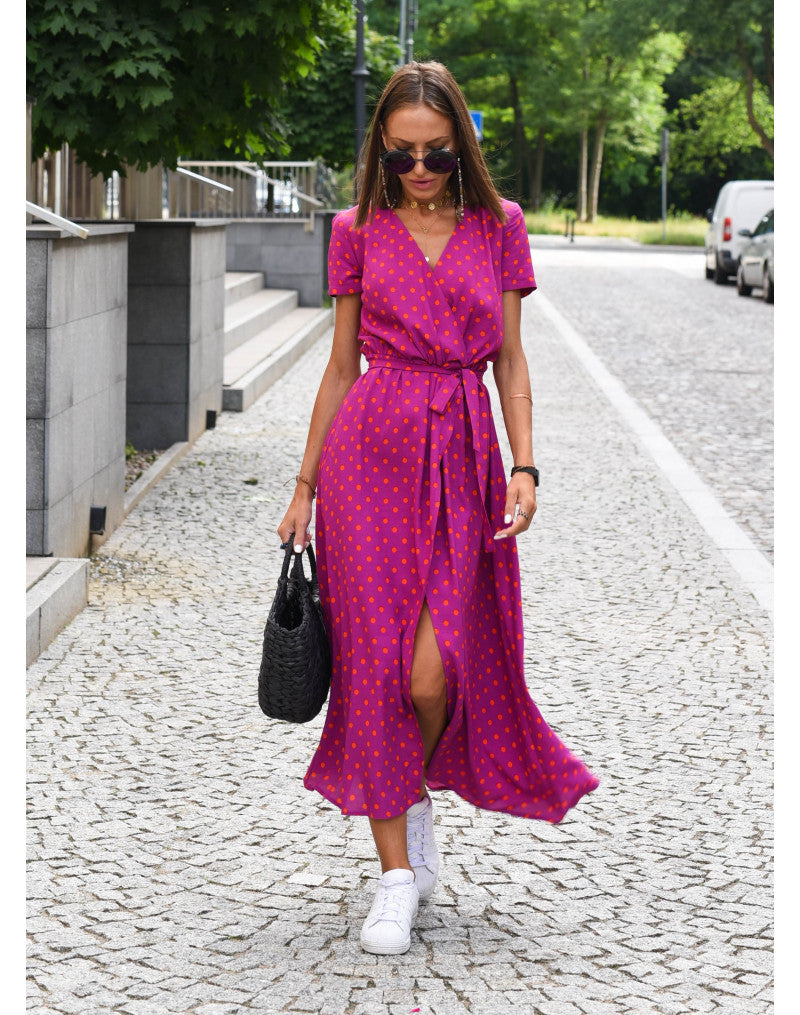 Tzahalit™ | Robe florale élégante à décolleté en V