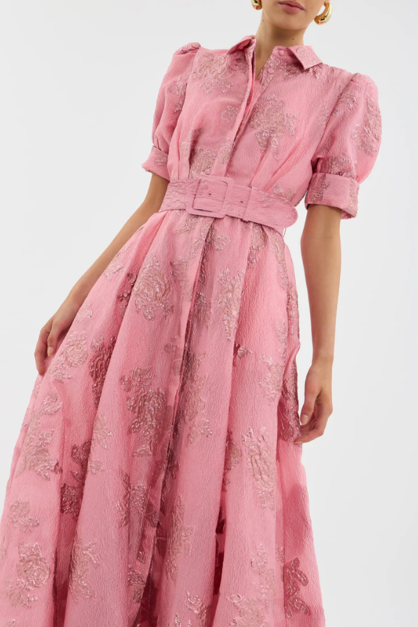 Robe à Taille Brodée Roselle