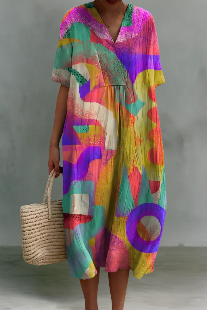 Reese | Robe Midi en Lin à Col V