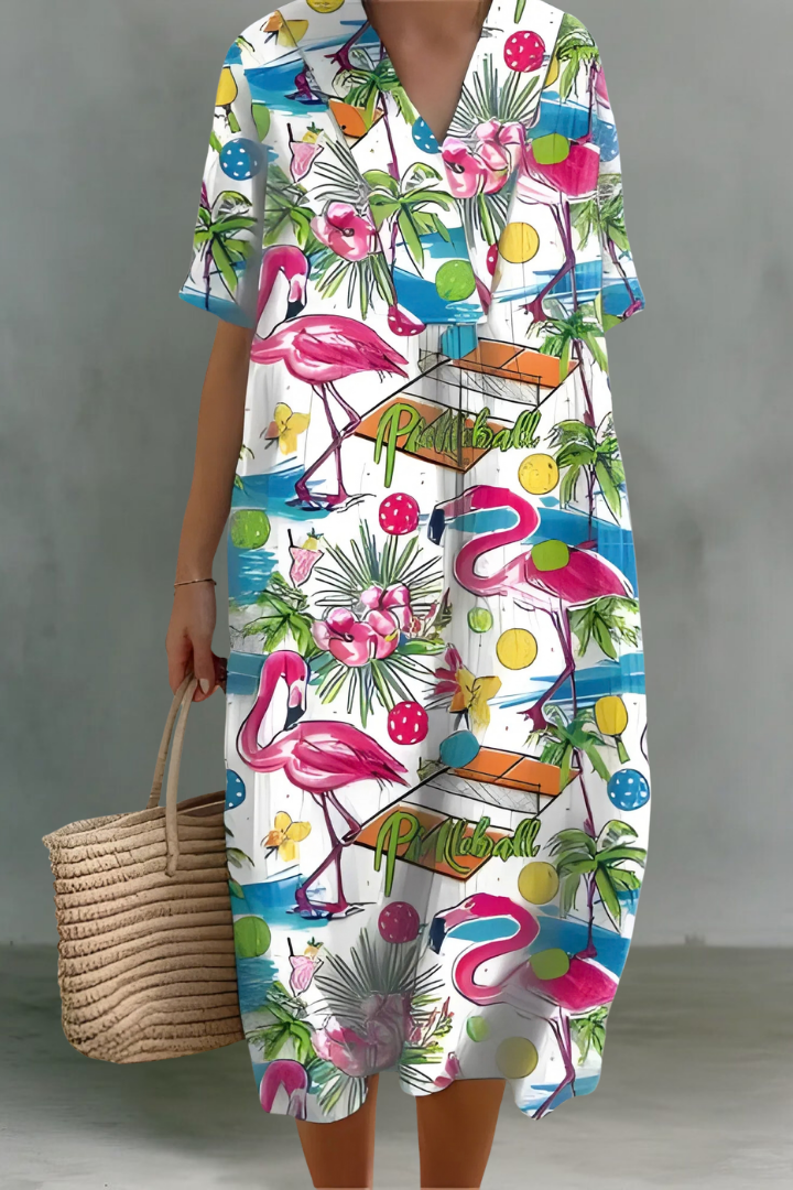 Jade | Robe Midi en Lin à Col V