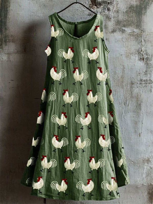 Robe Débardeur Brodée de Ferme