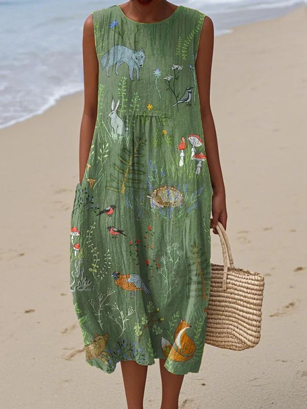 Lila - Robe Midi Quotidienne