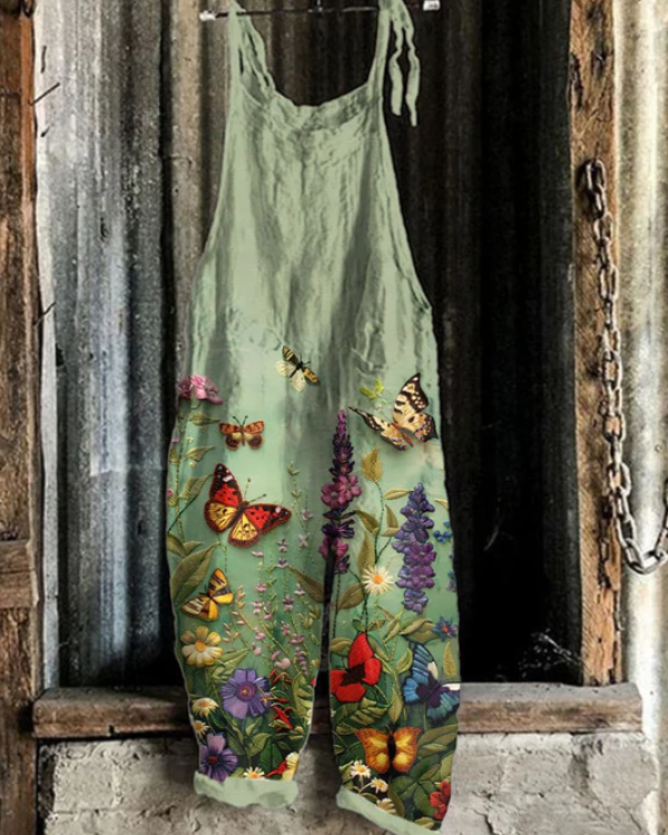 Freya | Floral Butterfly Jumpsuit