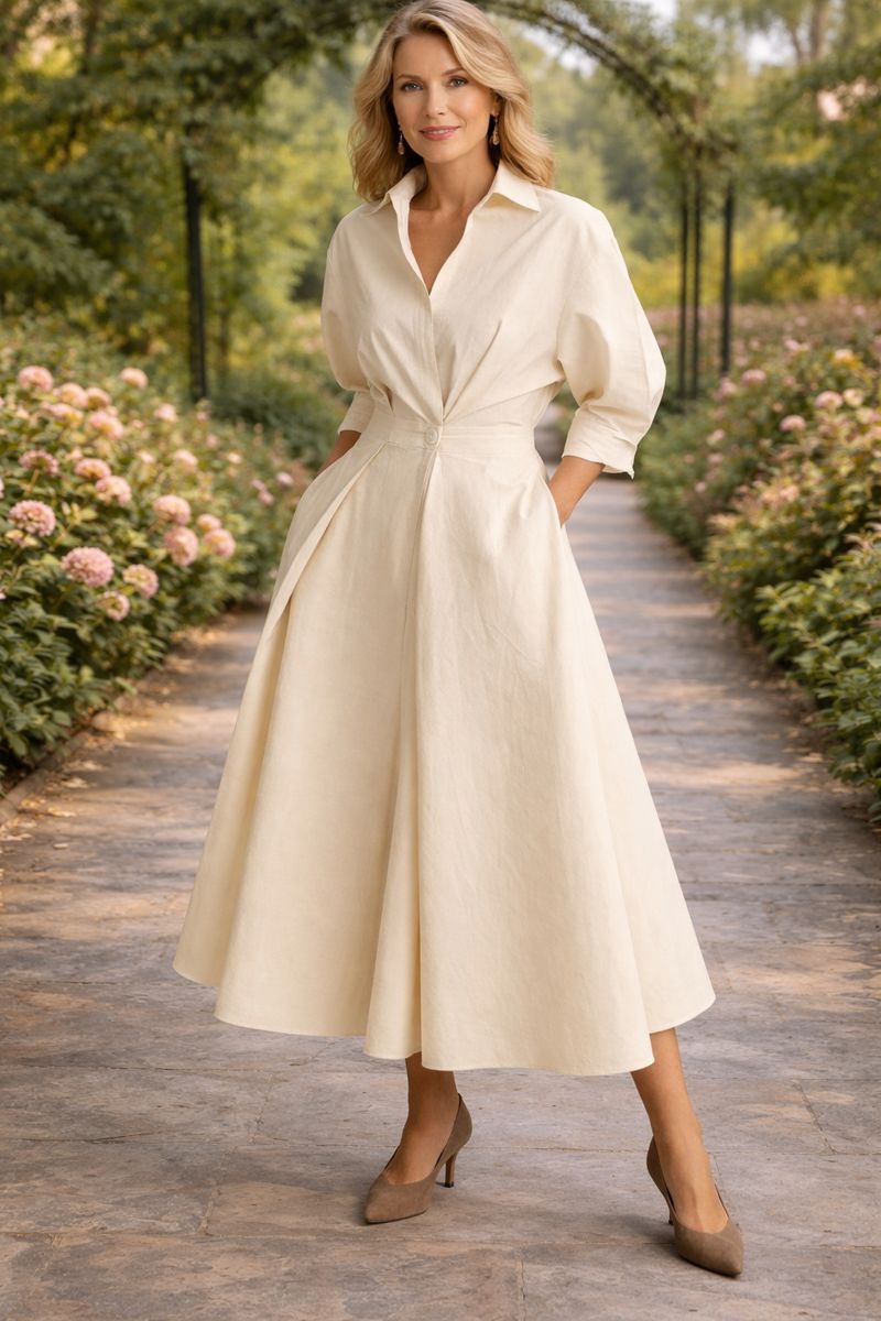 Monroe™ | Maxi Fluid Dress with Front Cross