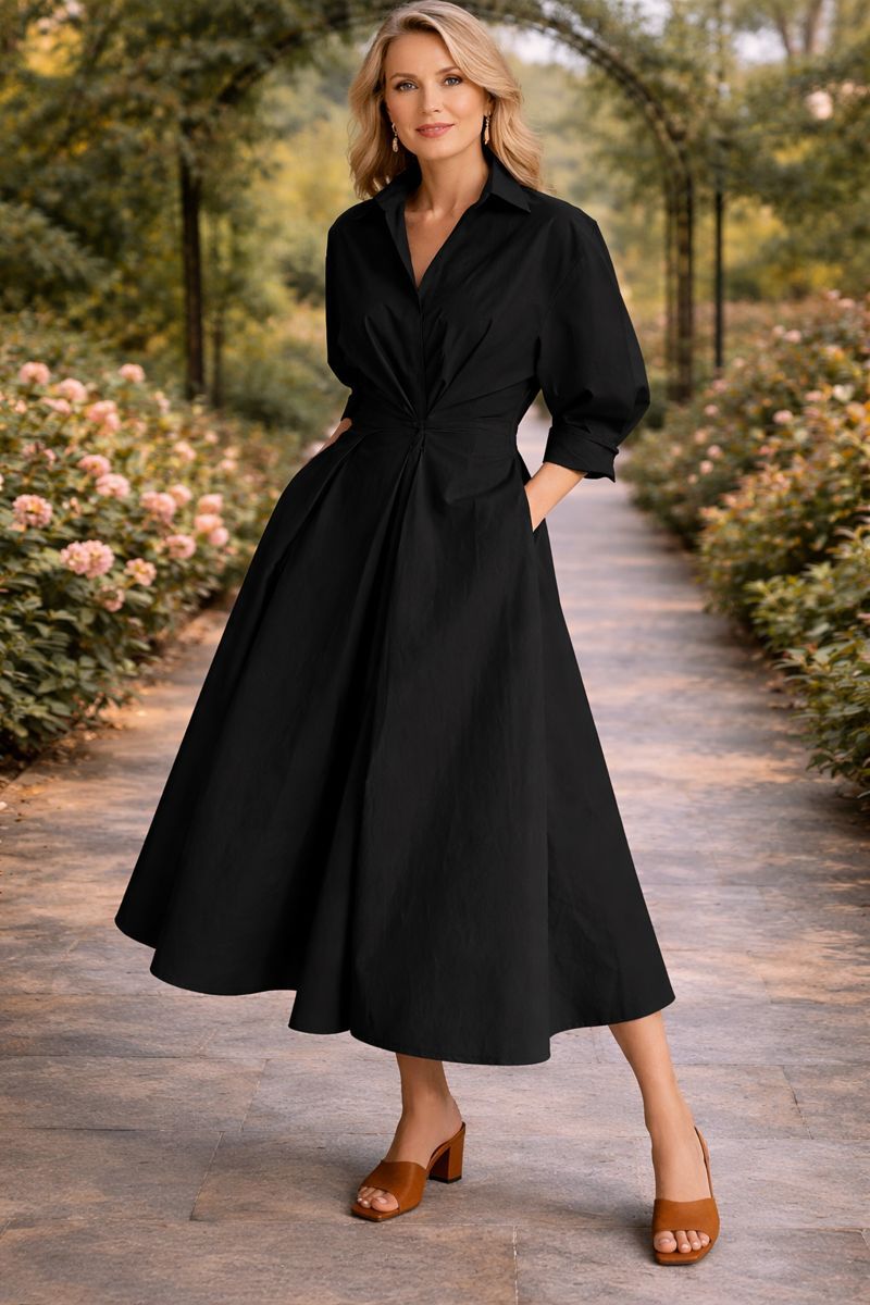 Monroe™ | Robe Maxi Fluide avec Croisé à l'Avant