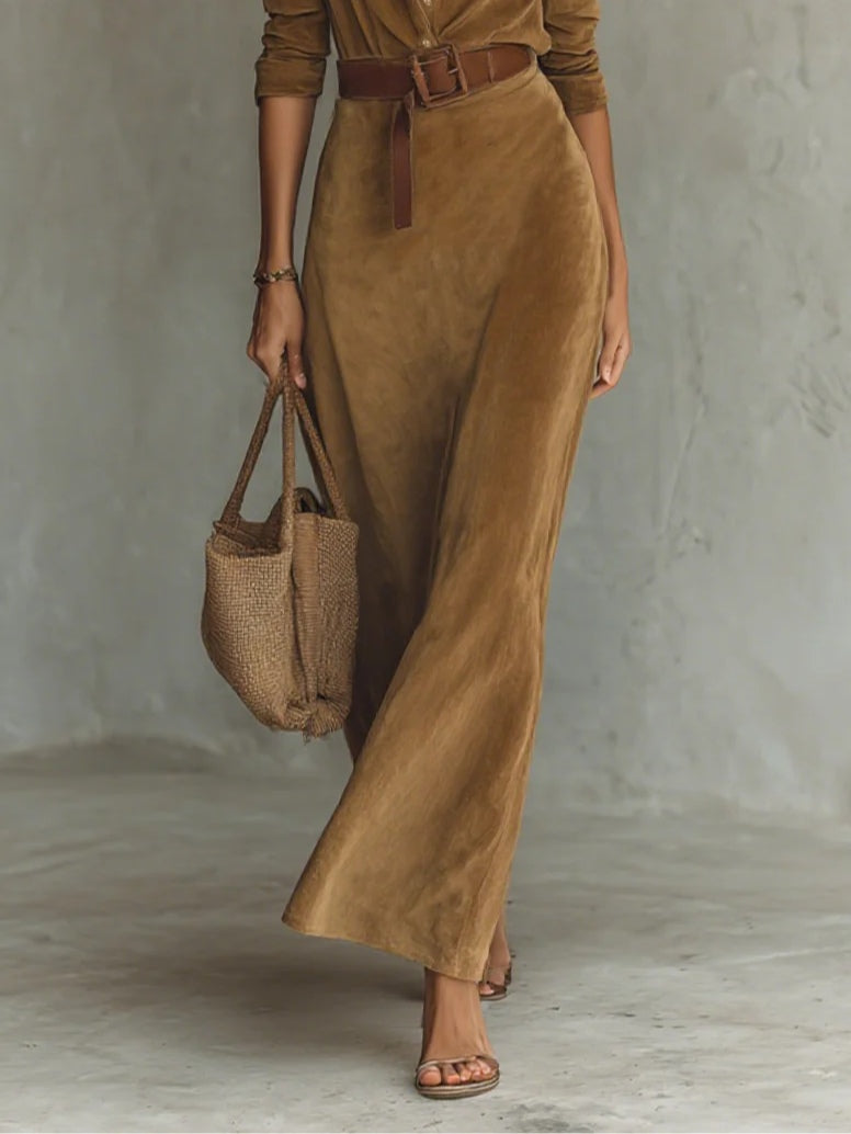 Aurelia | Robe en Suède avec Ceinture