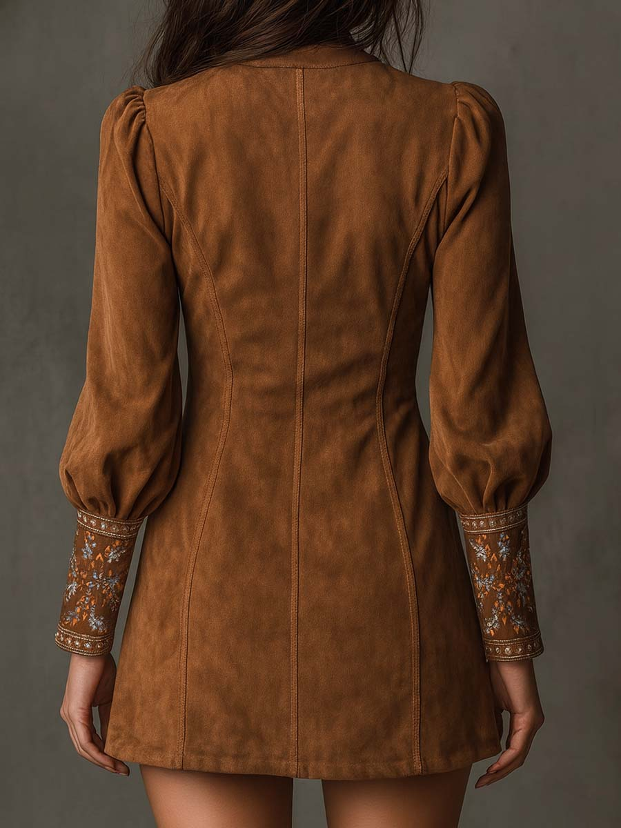Robe Courte Effet Suède