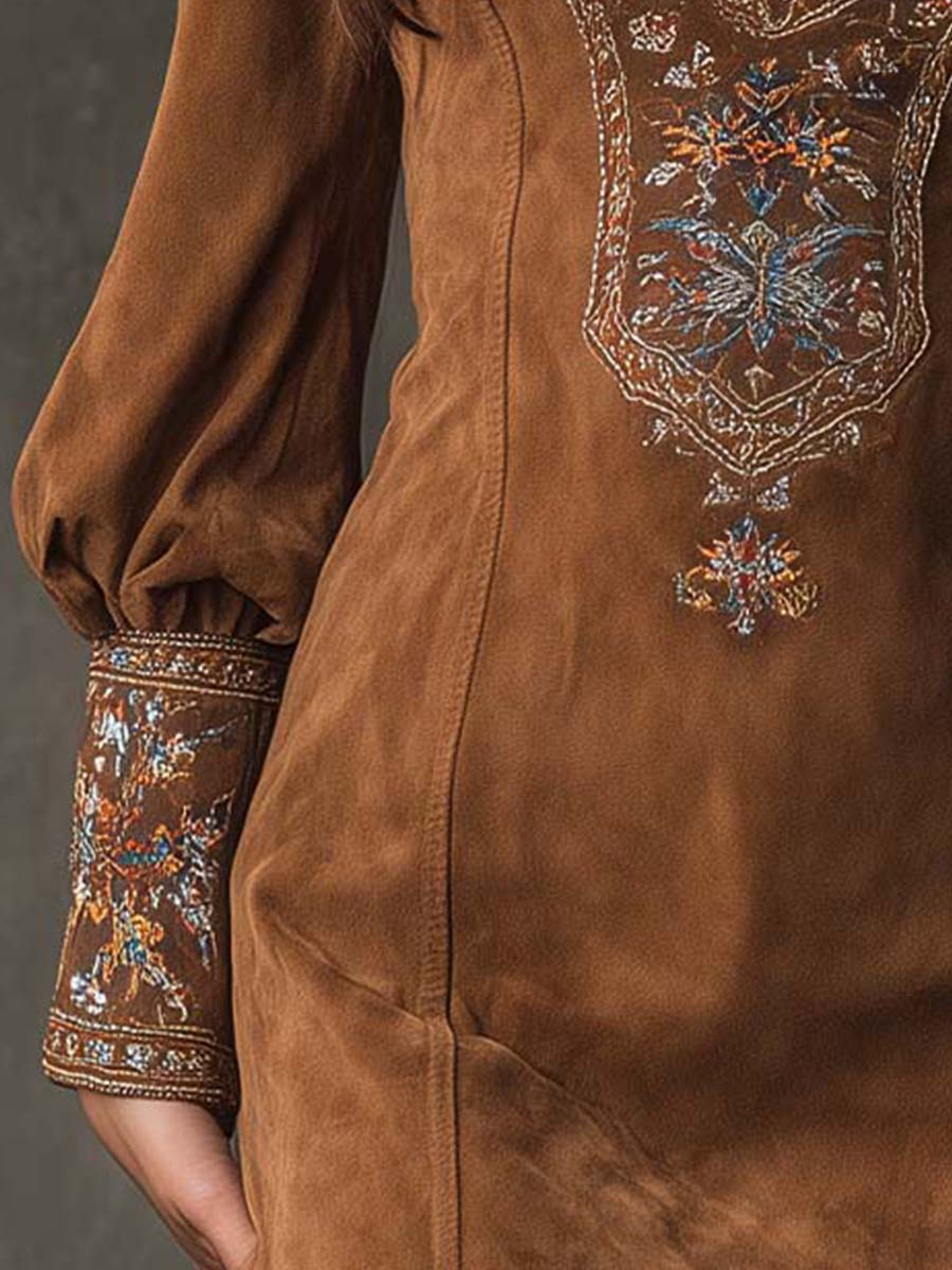Robe Courte Effet Suède