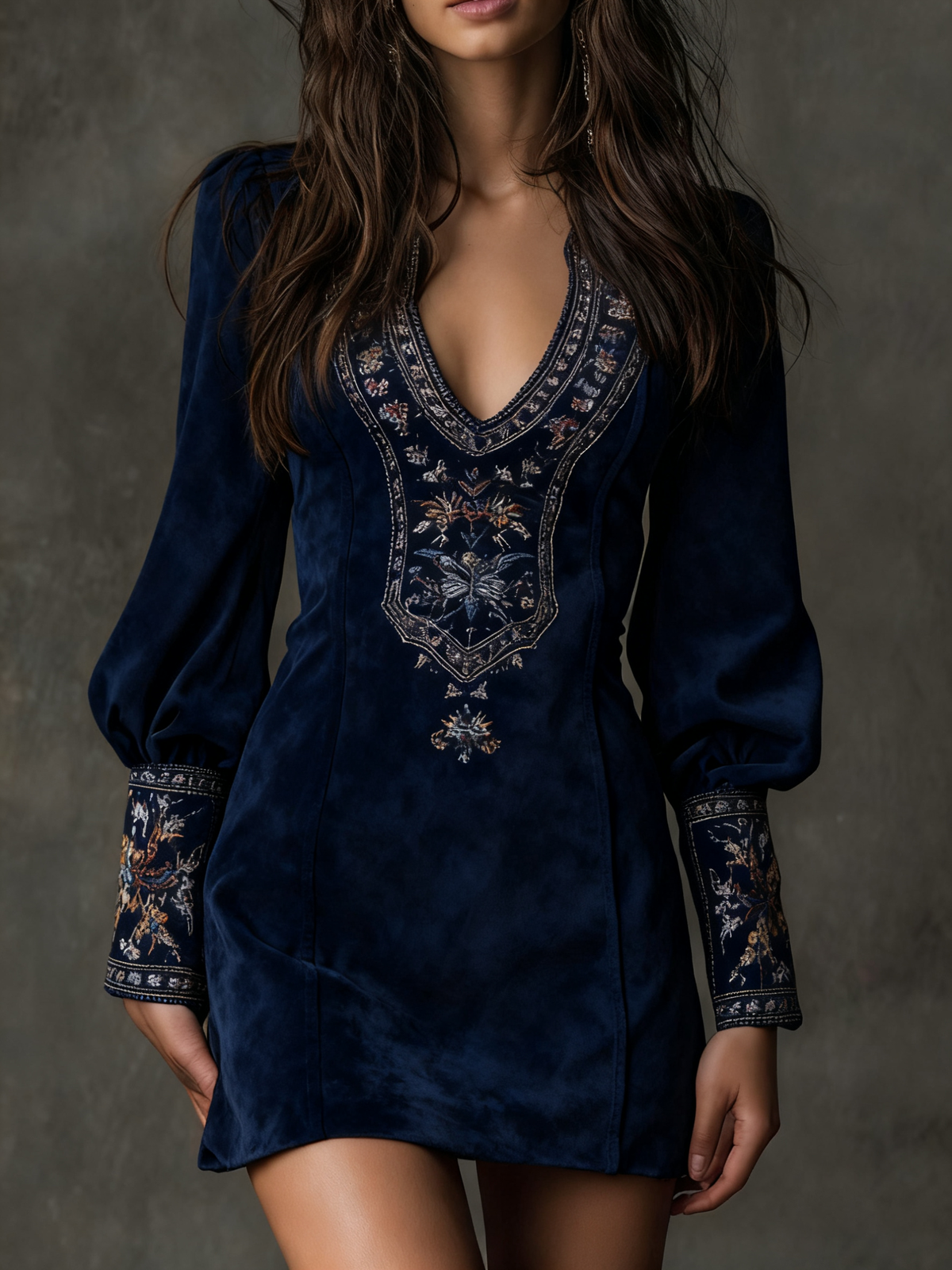 Robe Courte Effet Suède