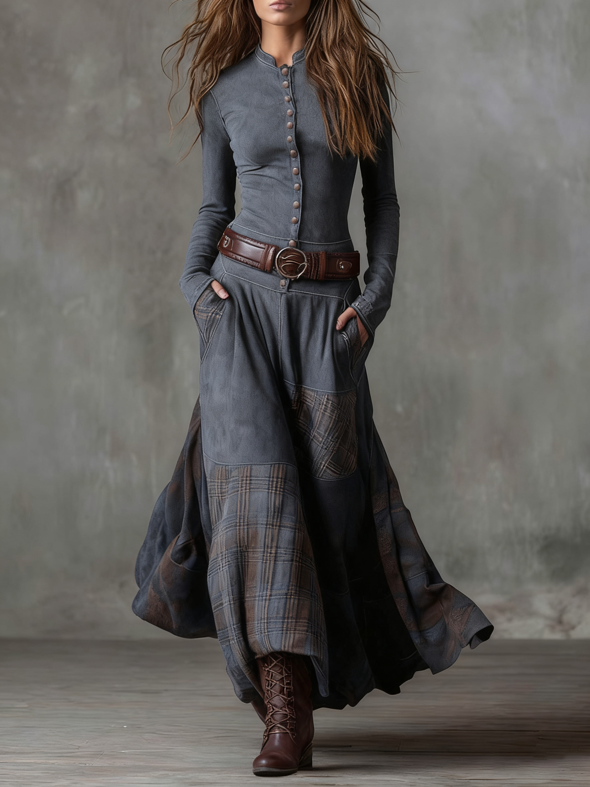Michelle | Suede Dress with Belt