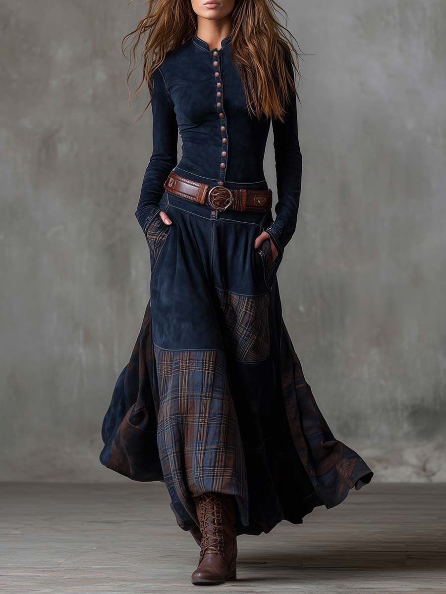 Michelle | Robe en Suède avec Ceinture