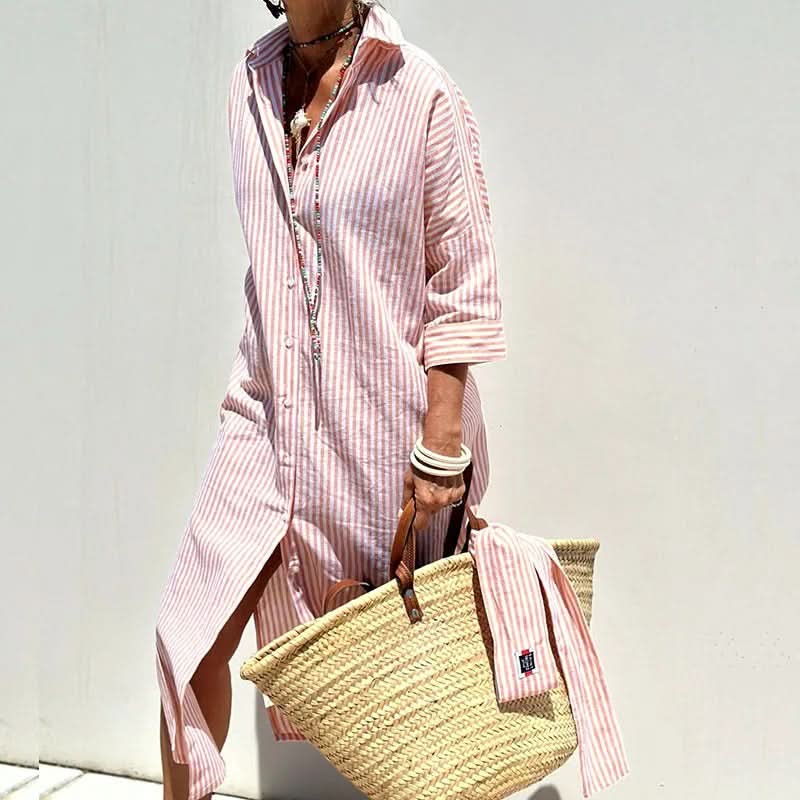 Maia – Elegant Boho Striped Dress