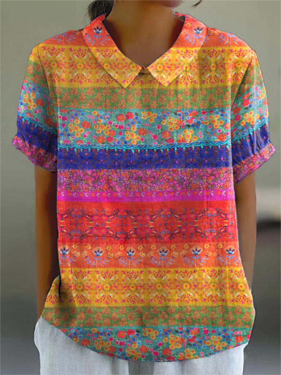 Maya | Chemise Rayée Florale