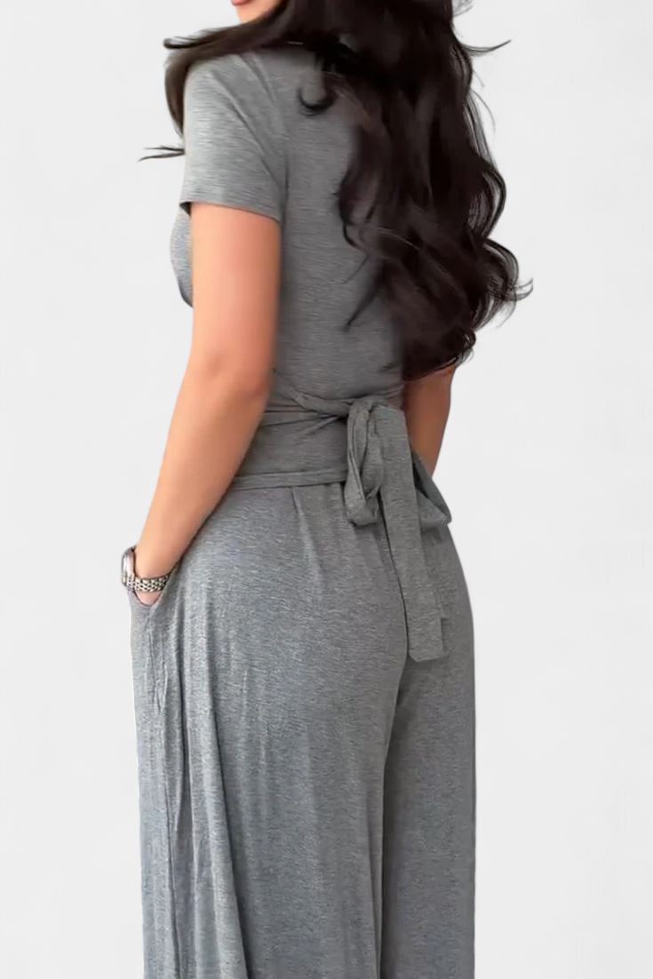 Two-Piece Comodo Ruslana Set with Crossed V-Neck