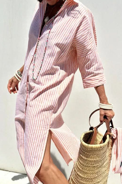 Maia – Elegant Boho Striped Dress