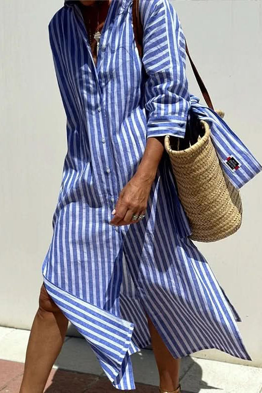 Maia – Elegant Boho Striped Dress