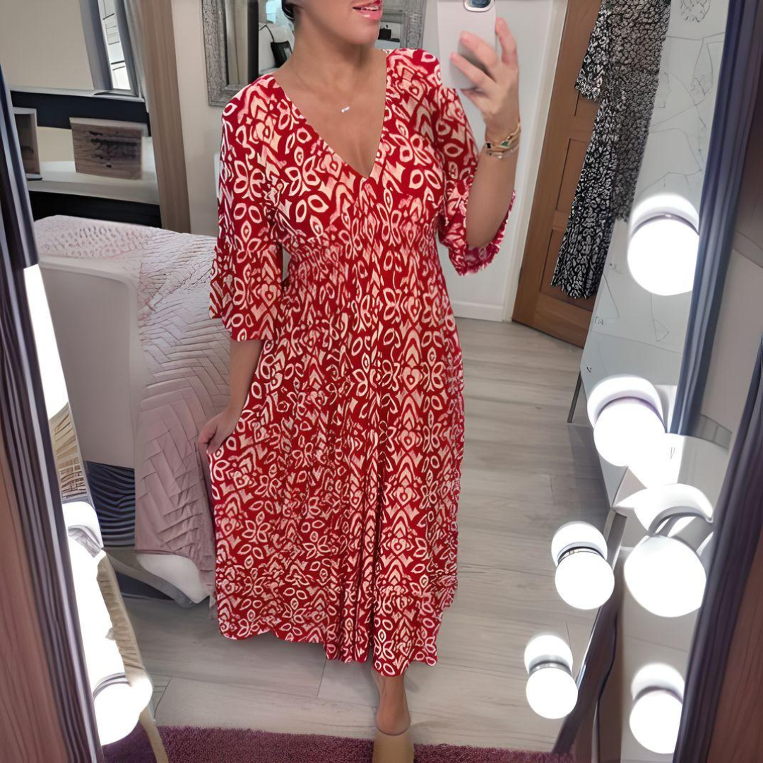 Livia – Printed Boho Dress