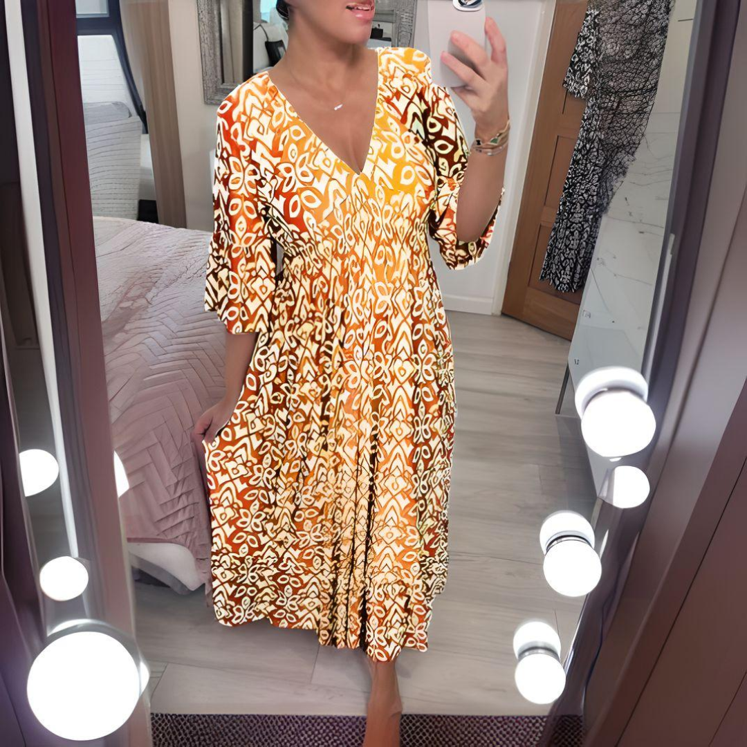 Livia – Printed Boho Dress