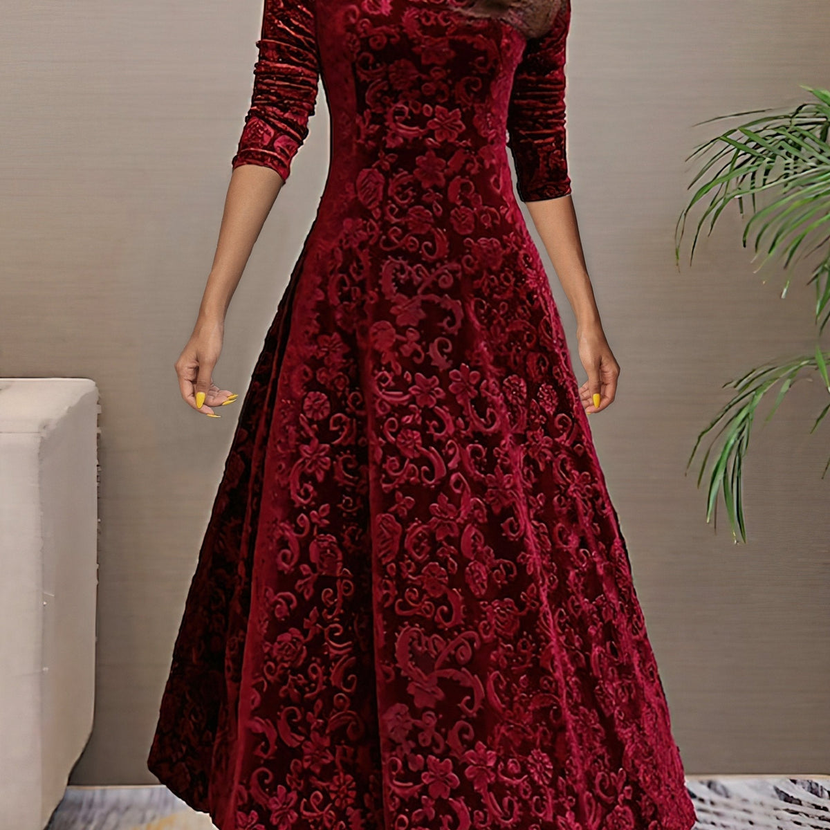 Denise | Robe Élégante en Velours