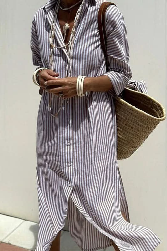 Maia – Elegant Boho Striped Dress