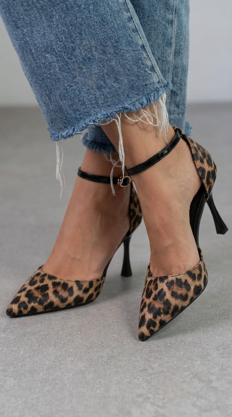 SCARPA COURT EN IMPRIMÉ LEOPARD