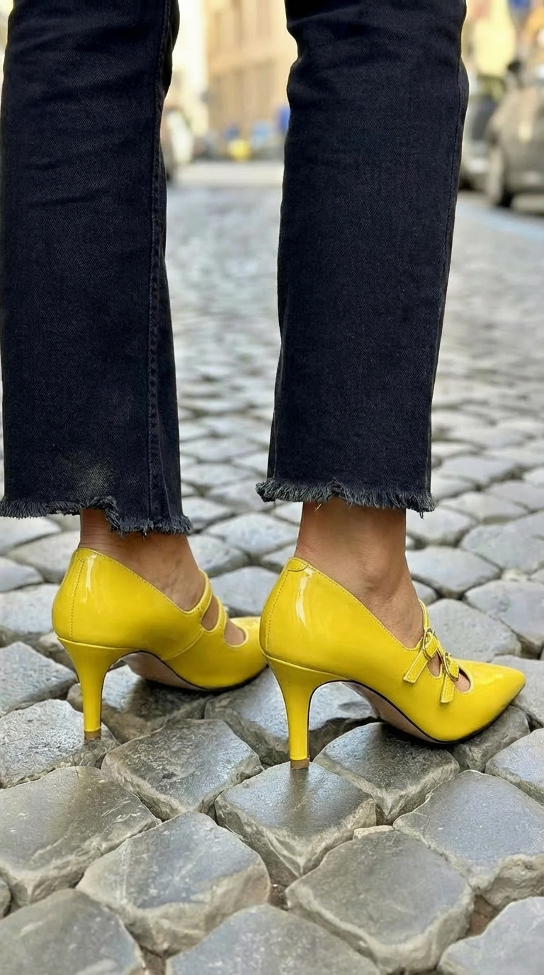 CHAUSSURE DE COUR À DOUBLE BRACELET