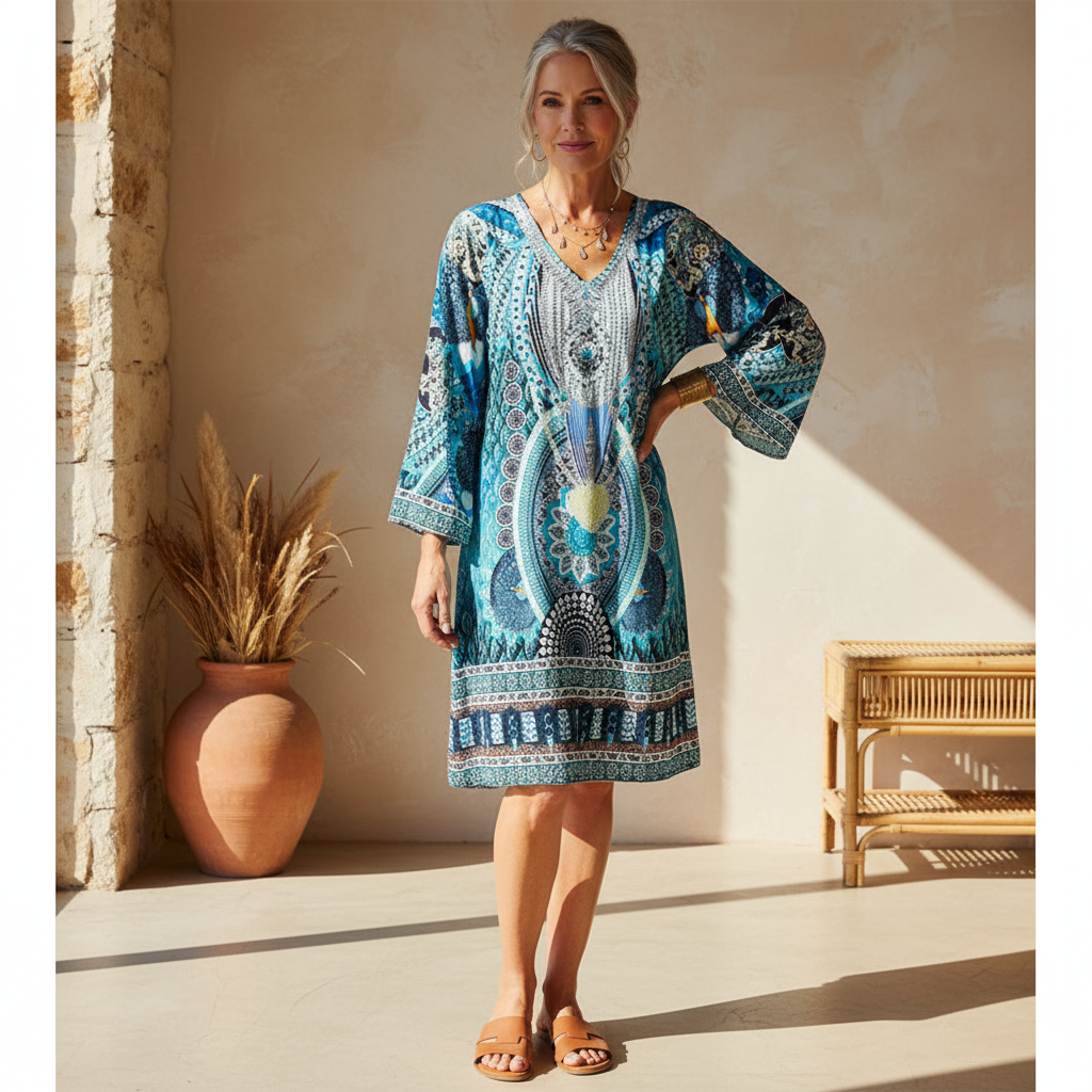 Emilia – Printed Boho Dress