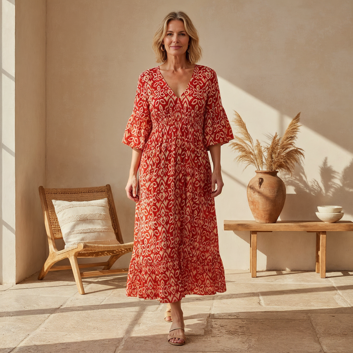 Livia – Printed Boho Dress