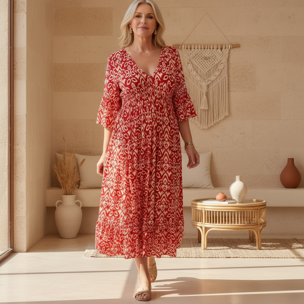 Livia – Printed Boho Dress