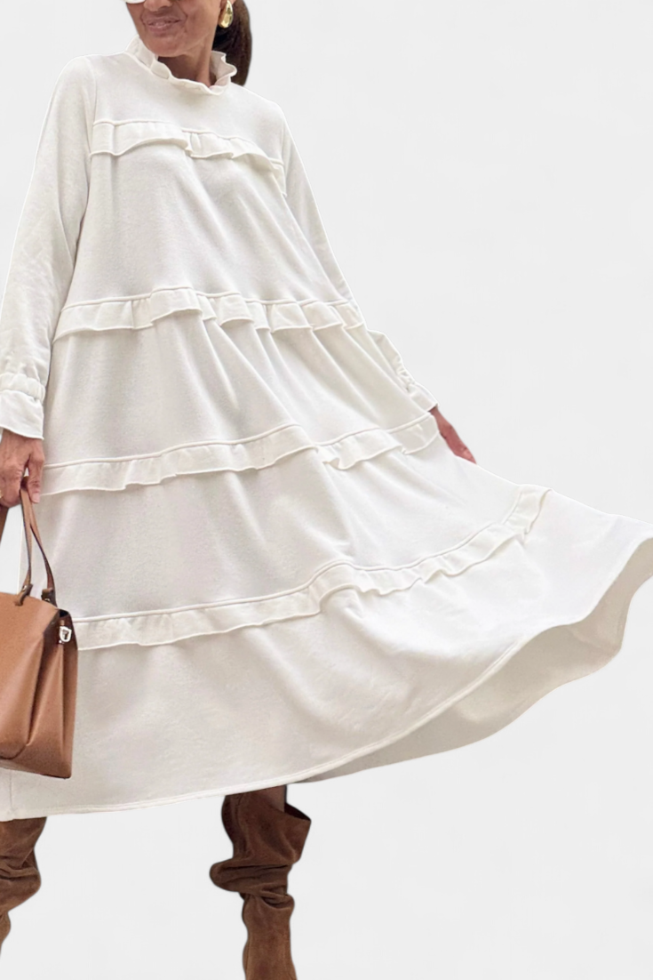 Robe Sweat Ruffle Casual-Chic Jada