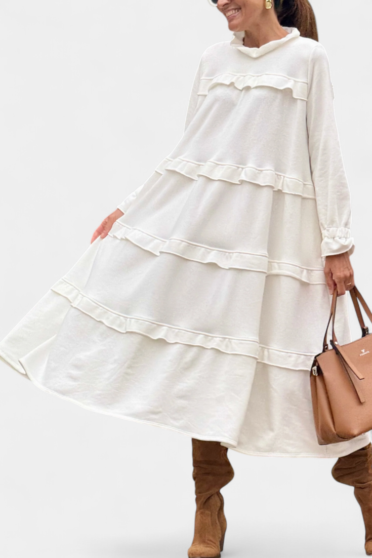 Robe Sweat Ruffle Casual-Chic Jada