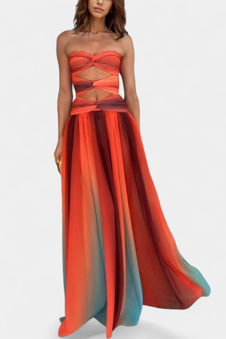 Robe Maxi A-Line Sans Bretelles Maisie