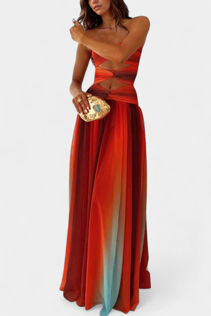 Robe Maxi A-Line Sans Bretelles Maisie