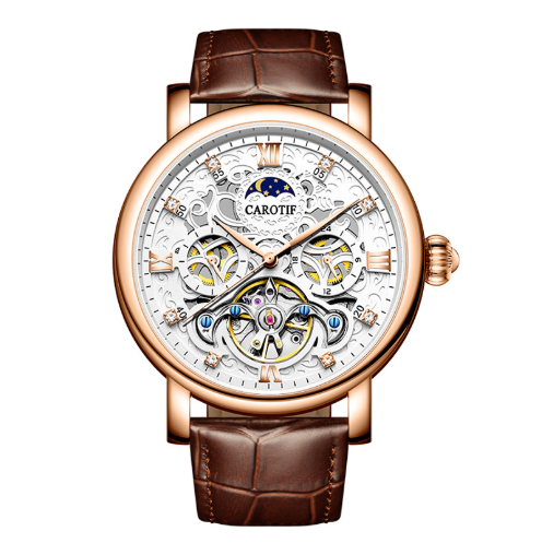MONTRE D'AFFAIRES EN CUIR AUTOMATIQUE MÉCANIQUE™ - Olsen & Olsen