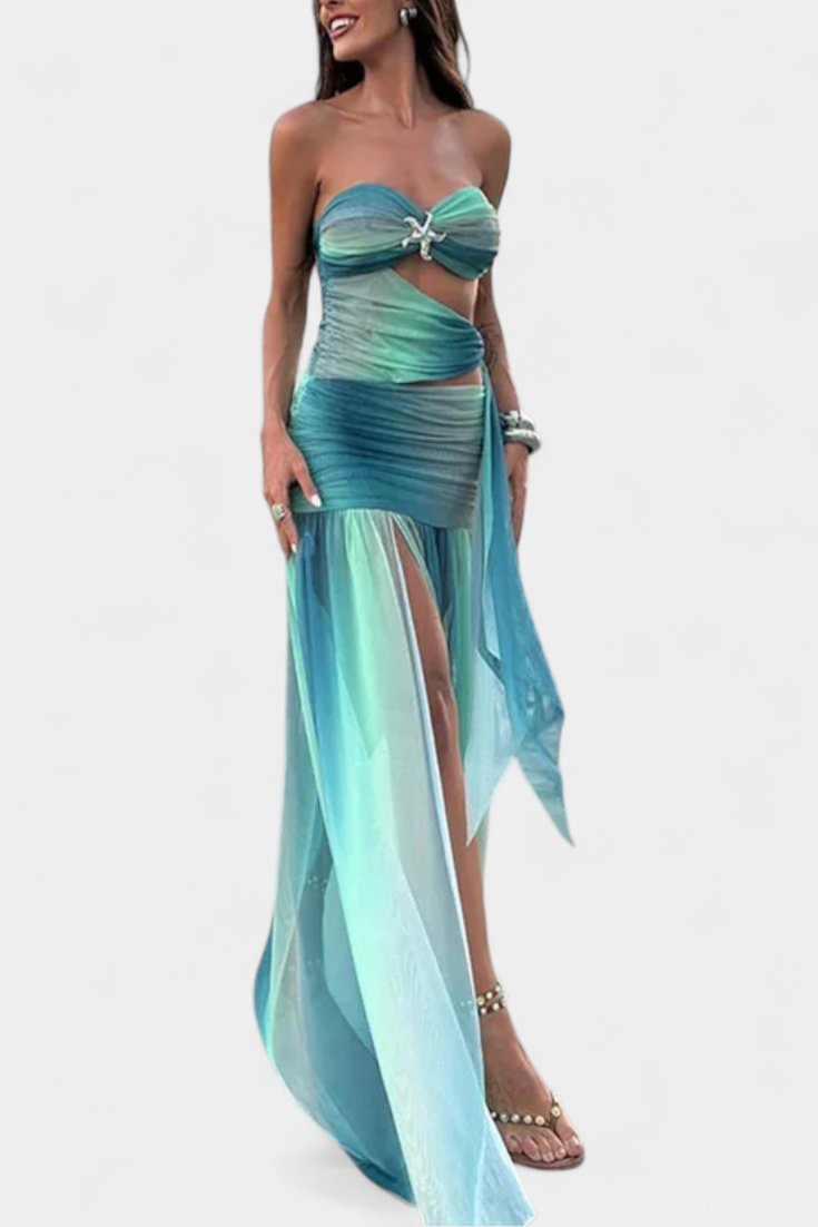 Maisie A-Line Strapless Maxi Dress