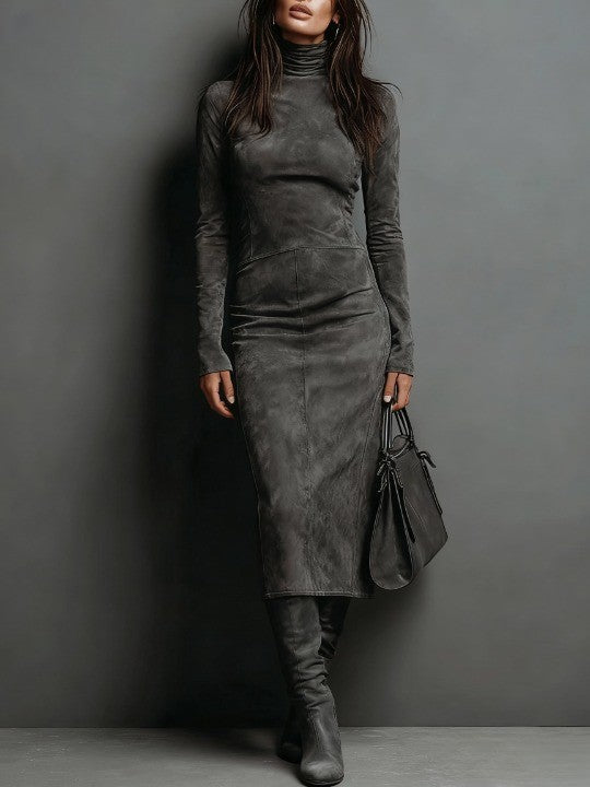 Ava | Robe Midi en Suède