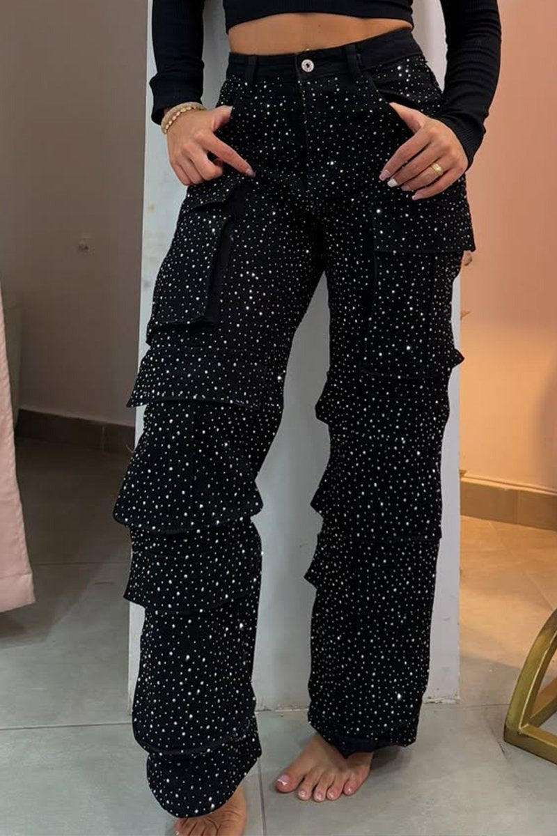 AVRIELLE – JEANS À JAMBES LARGES HAUTS POUR FEMMES