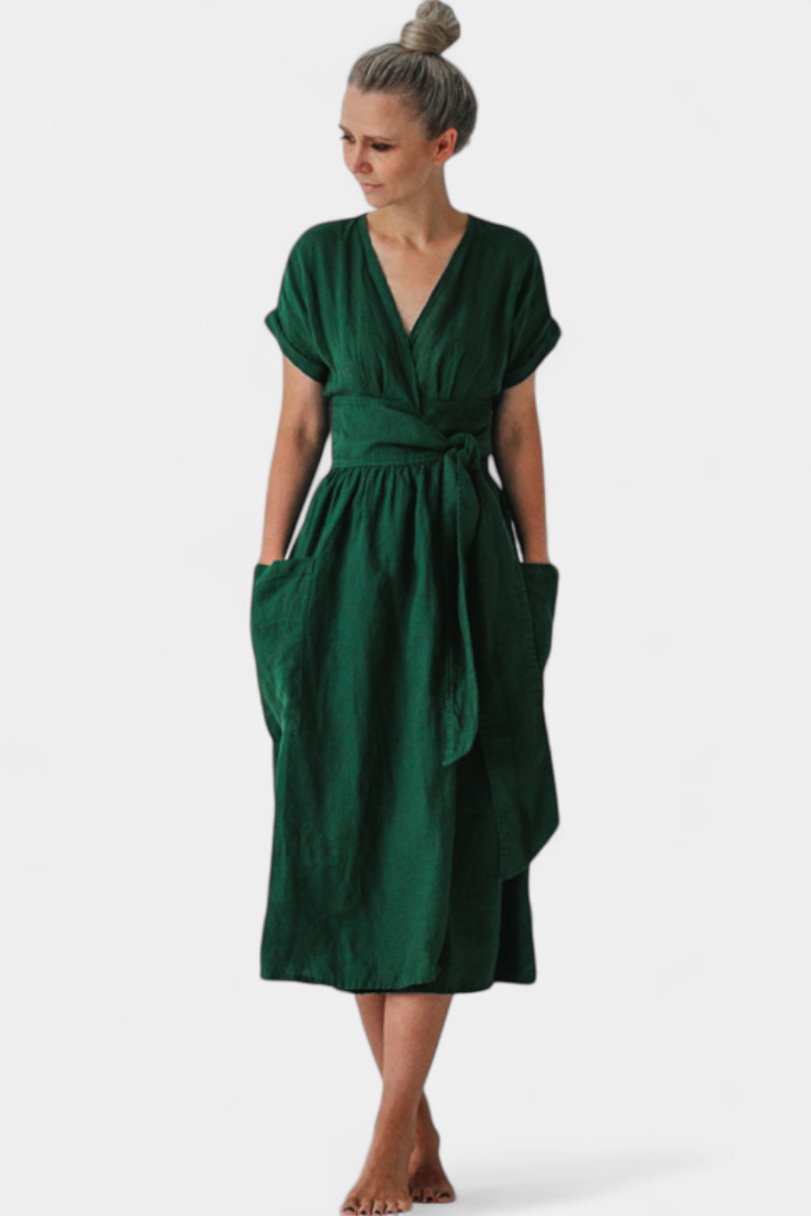 Cressida | Robe Exclusive avec Décolleté en V et Taille Ajustable