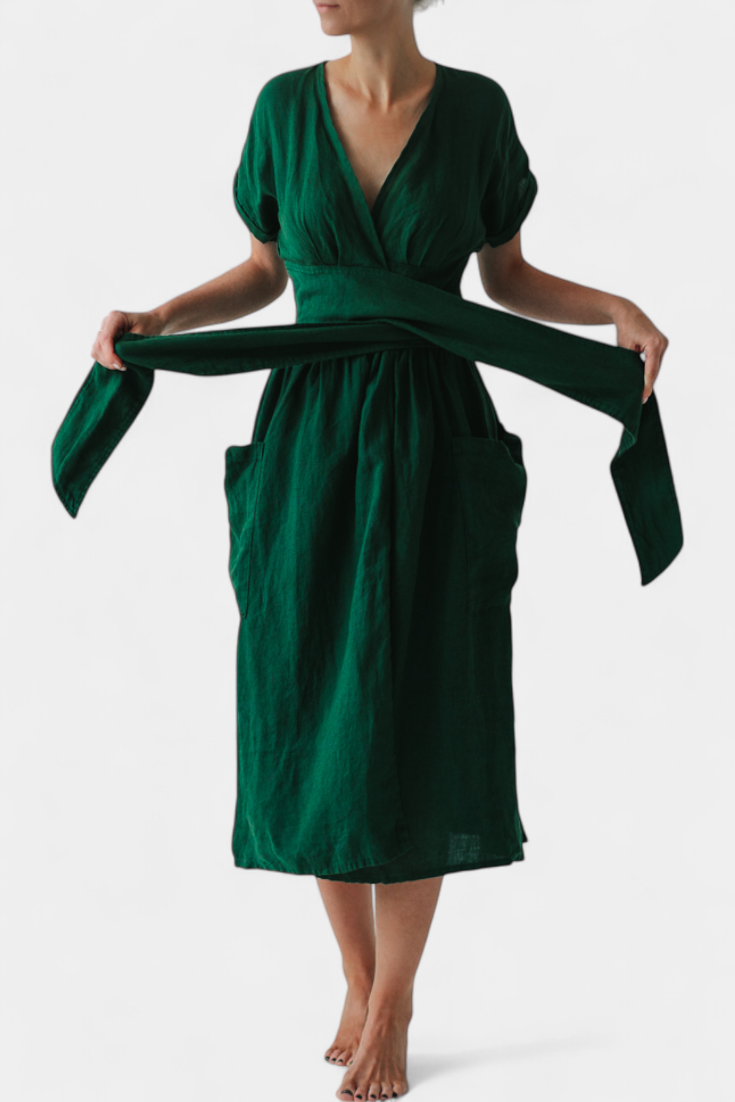 Cressida | Robe Exclusive avec Décolleté en V et Taille Ajustable