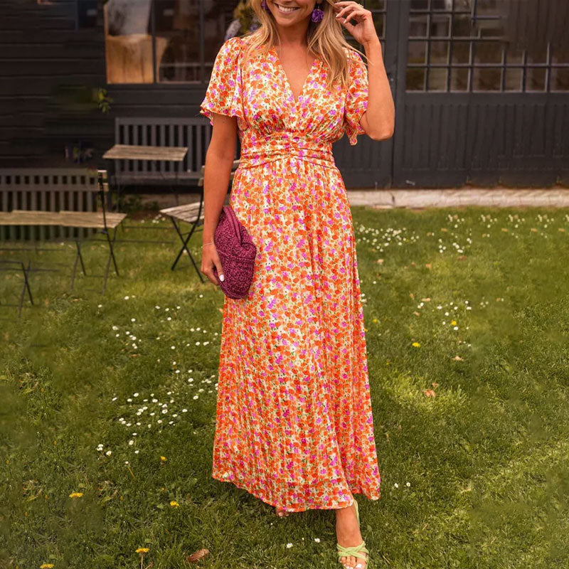 Amelia™ - Robe Maxi Florale Élégante