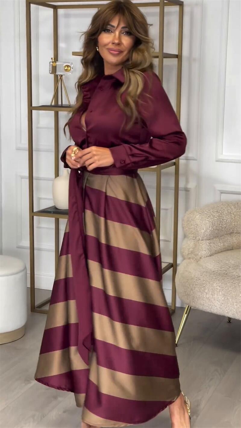 Yvonne | Robe Maxi Rayée