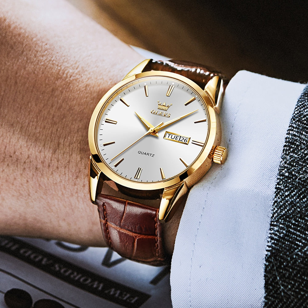 Montre en cuir de luxe pour homme™ Olsen & Olsen